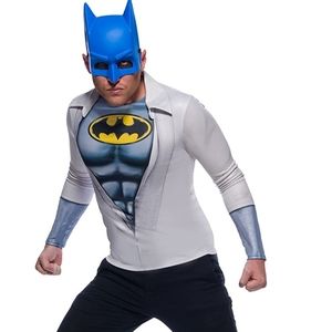 Batman Men's Top & Mask Photo Realistic One-Size Costume NEW